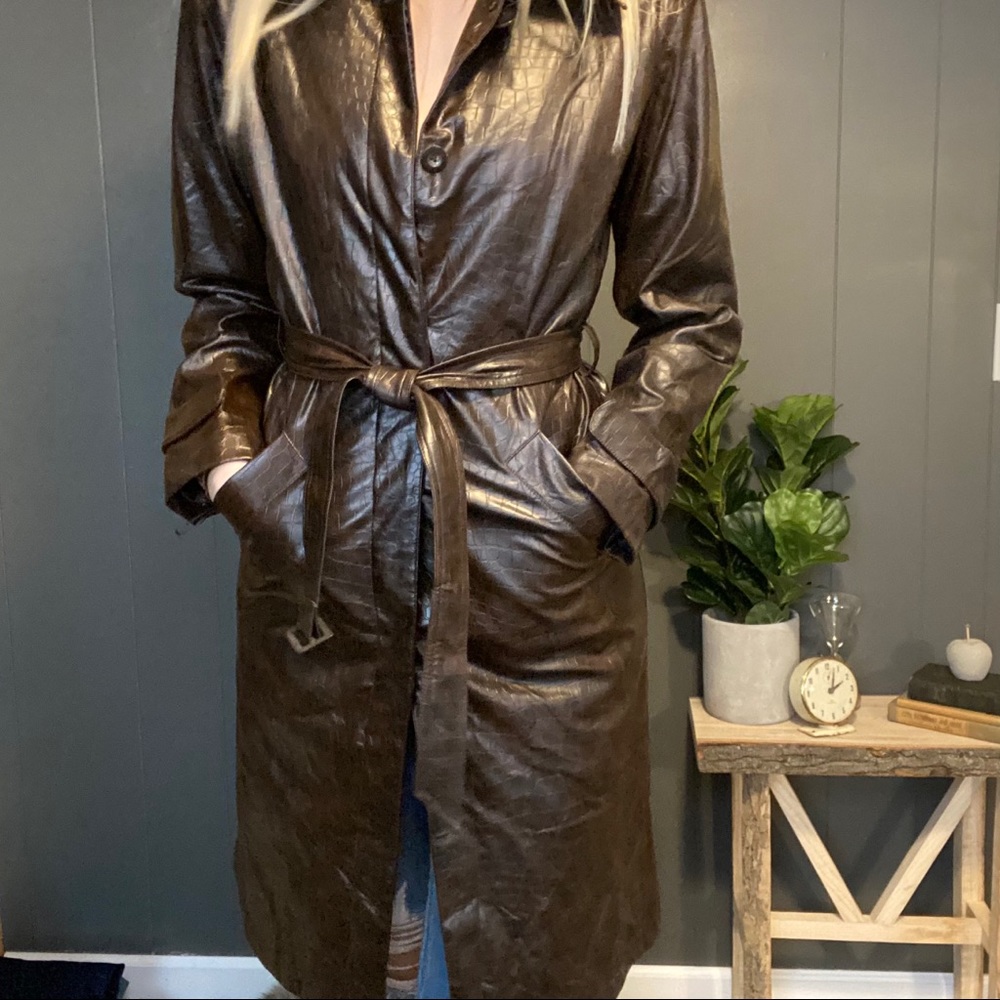 Chic warm faux leather jacket